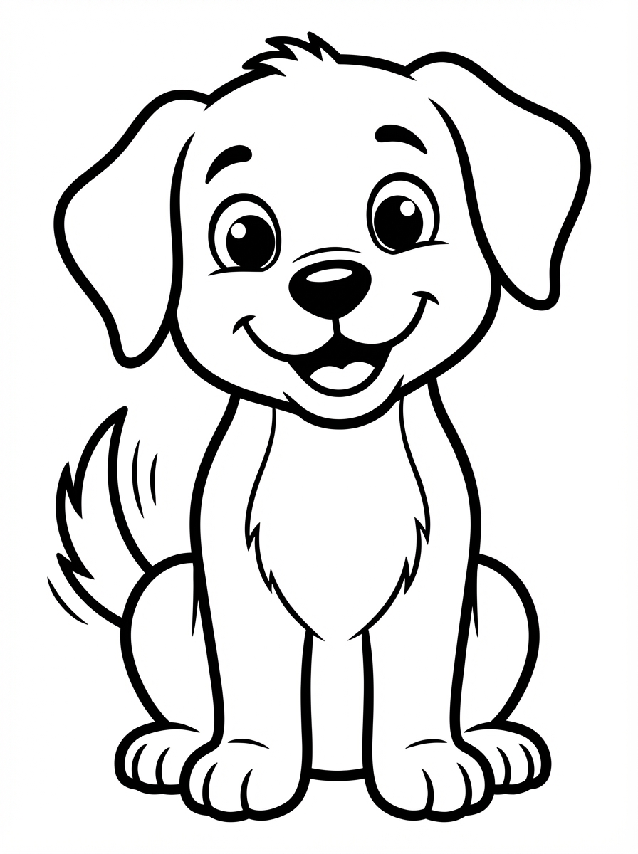 Animal coloring: Large, simple animal artwork, ideal for a child learning to color